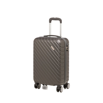 Trolley bagaglio a mano grigio in ABS Govago, Valigie, SKU o912000319, Immagine 0